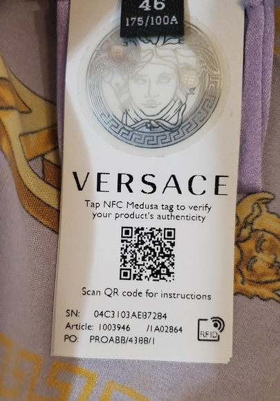 Versace Chain Print Silk-Blend Shirt - Picture 16 of 16